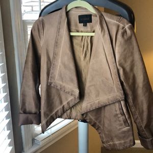 Brown Faux Leather Jacket